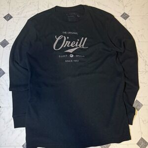 O'Neill Surf Brand Logo Thermal Long Sleeve Shirt Size L Black